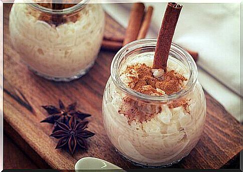 You can sprinkle cinnamon on the rice pudding