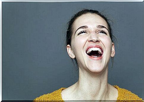 woman laughing