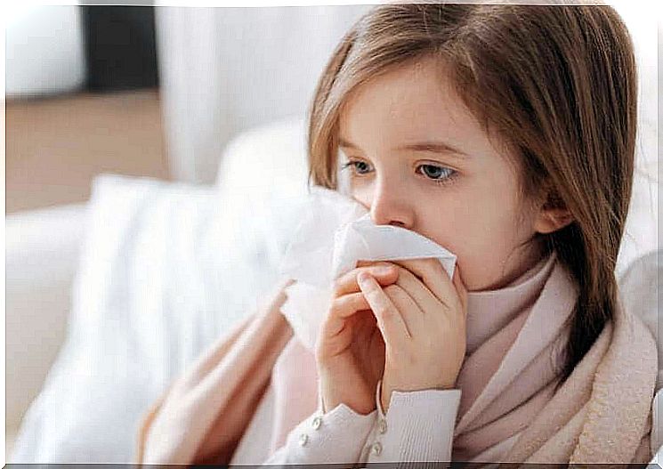 There are allergies in children that can cause e.g.  runny nose.