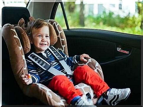 child in a car seat